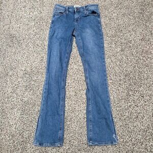 RSQ Flare Jeans Denim Blue Wash Juniors Size 24‎